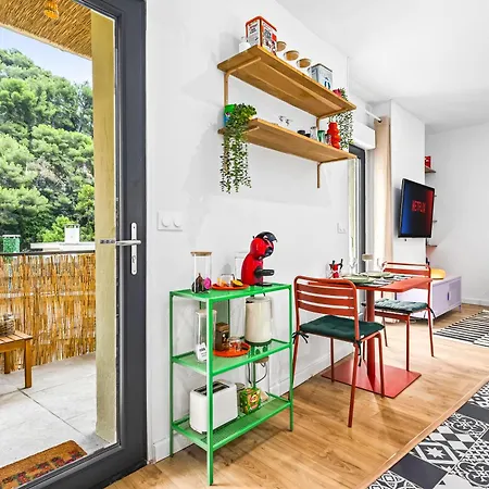 Loft Coloré Et Lumineux - Terrasse Vue - Hn Appartamento Roccabruna